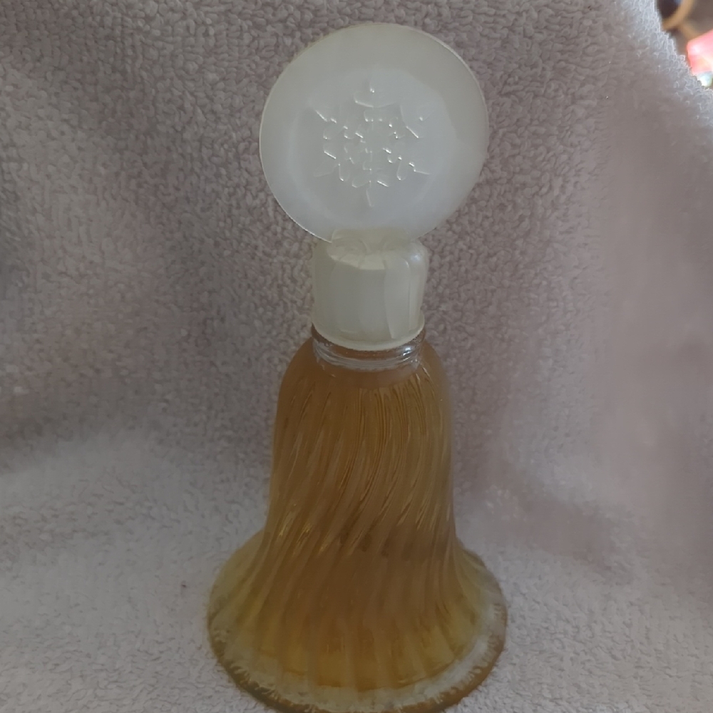 Avon Vintage Crystal Snowflake Christmas Bell Cologne